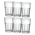Kit 6 Copo Vidro 350ml Trevi Mesa Posta Casa Nova Bar Cozinha Suco Drink Bebidas Smoothies Vitamina