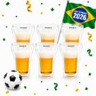 Kit 6 Copos Cerveja Caipirinha 350ml Futebol Copa Bugatti