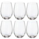 Kit 6 Copos Cristal Bohemia Titanium Água Suco Drink 560ml