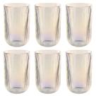 Kit 6 Copos de Agua Grande 460ml Versalhes Grafiato Canelado Drink Sucos - KE HOME