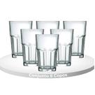 Kit 6 Copos de Vidro 350ML Transparente e Resistente