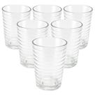 Kit 6 Copos de Vidro 430ml Slices Transparente Grande