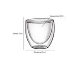 Kit 6 Copos Double Wall para Café 80ML