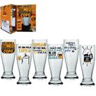 Kit 6 Copos Munich Pilsen Cerveja Chopp Frases Sortidas