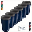 Kit 6 Copos Térmico Munique 350ML Parede Dupla Multiuso Unitermi Cerveja Café Chá Suco Refrigerante