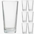 Kit 6 Copos Vidro 260ml Transparente Venice Água Suco Moderno