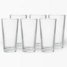 Kit 6 Copos Vidro 260ml Transparente Venice Base Quadrada Suco Kit 6 Copos Vidro 260ml Transparente Venice Base Quadrada Suco