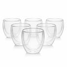 Kit 6 Copos Vidro Parede Dupla Térmico 50ml Café Expresso Chá Shot Dose