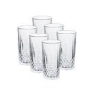 Kit 6 Copos Vidro Transparente Long Drink Água Bebidas 280ml