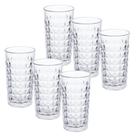 Kit 6 Copos Vidro Transparente Long Drink Água Bebidas 280ml