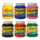 Kit 6 Cores Básicas de Tinta Guache 250ml - Maripel Escolar Artesanato