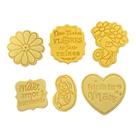 Kit 6 Cortador Biscoito Dia das Mães Amor Transborda