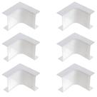 Kit 6 Cotovelo Interno 50x20 Mata junta Branco Pial 29903X Kit 6 Cotovelo Interno 50x20 Mata junta Branco Pial 29903X