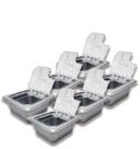 KIT 6 CUBAS GASTRONÔMICAS 1/6x65 mm 900 ml PLÁSTICA ABS CINZA + 6 TAMPAS Transparente Com FLIP, DOBRADIÇA e ABERTURA Para COLHERES SB KIT 6 CUBAS GASTRONÔMICAS 1/6x65 mm 900 ml PLÁSTICA ABS CINZA + 6 TAMPAS Transparente Com FLIP, DOBRADIÇA e ABERTURA Para COLHERES SB