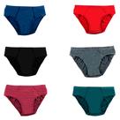 Kit 6 Cueca Adulto Microfibra Tamanho P ao Plus Size Tradicional Slip Comum Elástico Embutido