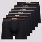 Kit 6 Cuecas Boxer Lupo Microfibra Seamless Preta