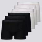 Kit 6 Cuecas Lupo Boxer Elastic Branca e Preta