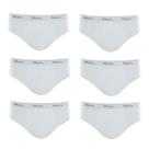 Kit 6 Cuecas Slip 100% Algodão Mash - Branco