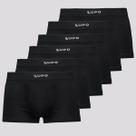 Kit 6 Cuecas Sunga Lupo Microfibra Preta Kit 6 Cuecas Sunga Lupo Microfibra Preta