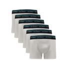 Kit 6 Cuecas Zorba Boxer Max Algodão 702 Branco - G