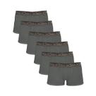 Kit 6 Cuecas Zorba Boxer Plus 717 Chumbo - M
