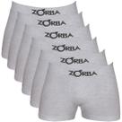 Kit 6 Cuecas Zorba Boxer sem Costura Algodão 781 Mescla - GG