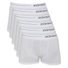 Kit 6 Cuecas Zorba Boxer Side sem Costura Microfibra 839 Branco - GG