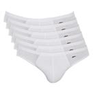 Kit 6 Cuecas Zorba Slip Algodão 791 Branco - M