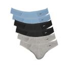 Kit 6 Cuecas Zorba Slip Algodão 791 Denin/Preto/Mescla - M