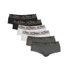 Kit 6 Cuecas Zorba Slip Comfort 674 Preto/Branco/Chumbo GG