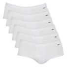 Kit 6 Cuecas Zorba Slip Linea com Abertura Algodão 185 Branco - GG