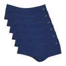 Kit 6 Cuecas Zorba Slip Linea com Abertura Algodão 185 Marinho - M