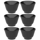 Kit 6 Cumbucas Bowl 450ml Tigela Preta de Plástico Sobremesa Açaí Cereais Salada Coza Uno