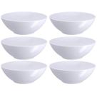 Kit 6 Cumbucas Servir 500ml Tigelas de Plástico Branco Bowl