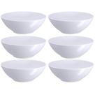 Kit 6 Cumbucas Servir 500ml Tigelas de Plástico Branco Bowl Multiuso Coza