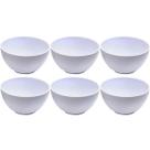 Kit 6 Cumbuquinhas Brancas 356ml Tigelas de Plástico Pequenas Sobremesa Multiuso Cinquetti