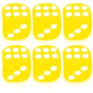 Kit 6 Dados Amarelo 6 Lados 1mm Orixás Umbanda Erês