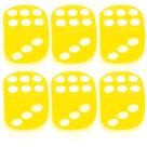 Kit 6 Dados Amarelo 6 Lados 1mm Orixás Umbanda Erês