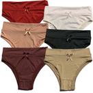 Kit 6 de Calcinha Calçola Fristyle Microfibra Lisa Lingerie Atacado