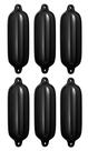 Kit 6 Defensa Inflável Polyform Preta G3 14,5X51,5 cm Lancha