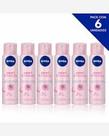Kit 6 Desodorante Nivea Pearl & Beauty Aerossol - Antitranspirante Feminino 150ml