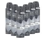 Kit 6 Desodorantes Dove Men+Care Antitranspirante Aerossol Sem Perfume 150ml