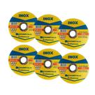 Kit 6 Disco Corte Rápido Fino Aço Inox 115x22mm Diametalic