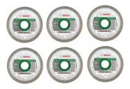Kit 6 Disco Diamantado 4.3/8 Turbo Pro P/ Porcelanato Bosch