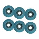 Kit 6 Disco Flap Desbaste Acabamento Grão 40 115x22mm