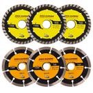 Kit 6 Disco Serra Circular 115mm/100mm Concreto Mármore