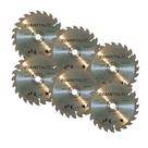 Kit 6 Disco Serra Para Madeira 180mm 7.1/4'' 24 Dentes