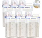 Kit 6 Dispenser Organizador Pote Hermético Porta Sabão 2 Litros Com Copo Dosador