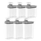Kit 6 Dispensers para Lavanderia 1,5 L e 2,3 L Organizadores de Sabão/Amaciante Flow Ou Cor:Chumbo