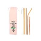 Kit 6 em 1: 4 canudos de inox (shake 10mm) + Escova + Ecobag What